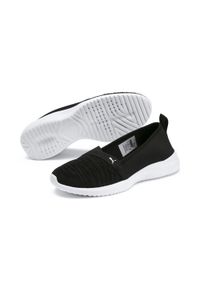 Puma - Wsuwane damskie buty sportowe Adelina PUMA Black Silver Gray. Zapięcie: bez zapięcia. Kolor: czarny, szary, wielokolorowy