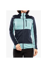Haglöfs - Bluza z kapturem damska Haglofs L.I.M Mid Fast Hood. Typ kołnierza: kaptur. Kolor: niebieski
