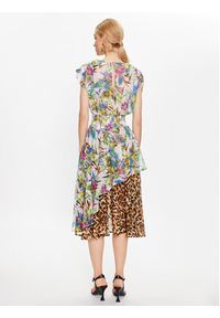 Just Cavalli Sukienka codzienna 74PBO913 Kolorowy Regular Fit. Okazja: na co dzień. Materiał: syntetyk. Wzór: kolorowy. Typ sukienki: proste. Styl: casual #3