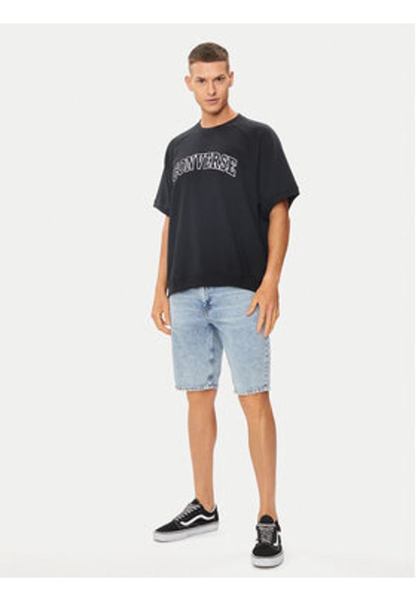 Converse T-Shirt M Retro Chuck Ss Crew 10026428-A01 Czarny Regular Fit. Kolor: czarny. Materiał: bawełna. Styl: retro