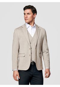 Pako Lorente - PAKO LORENTE - Jasnobrązowa dzianinowa marynarka męska. Kolor: brązowy. Materiał: dzianina #2