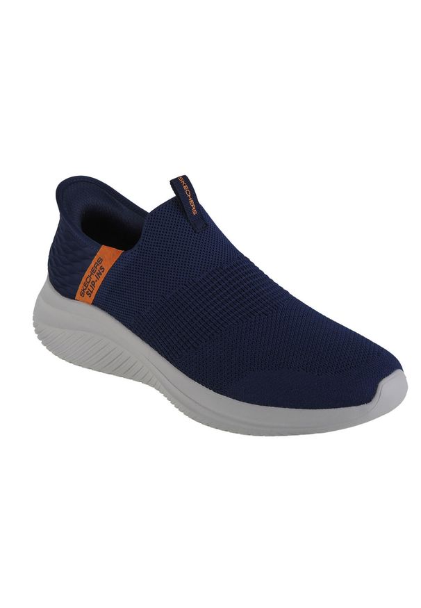 skechers - Buty sportowe Sneakersy męskie, Skechers Ultra Flex 3.0 Viewpoint Slip-ins. Kolor: niebieski. Sport: turystyka piesza
