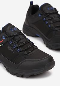 Born2be - Czarno-Niebieskie Buty Sportowe Ephekea. Nosek buta: okrągły. Kolor: czarny. Materiał: materiał, softshell. Szerokość cholewki: normalna. Wzór: aplikacja #2