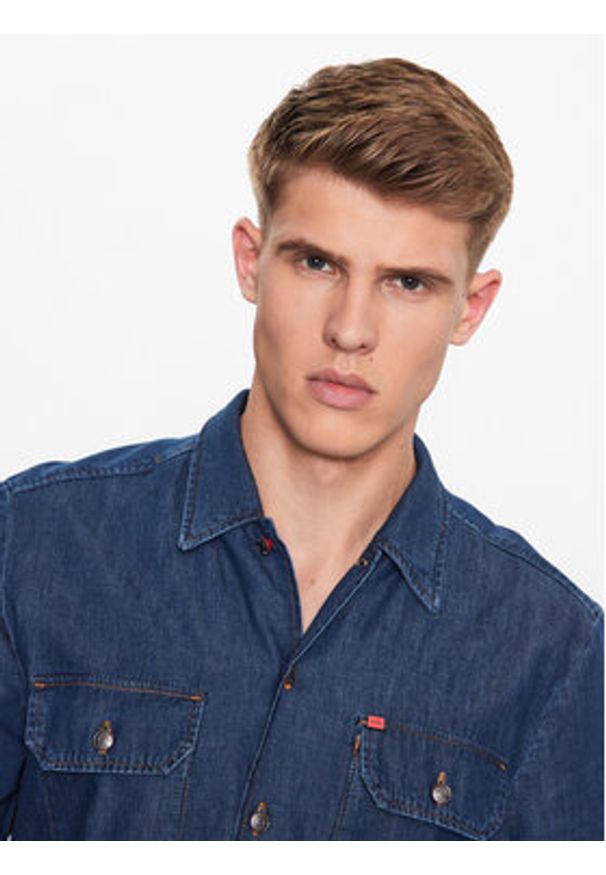 Hugo Koszula 50490764 Niebieski Relaxed Fit. Kolor: niebieski. Materiał: bawełna