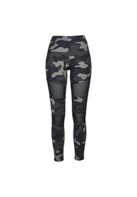 Urban Classics - Damskie Legginsy Techniczne Camo Mesh. Kolor: brązowy, zielony, wielokolorowy. Materiał: mesh