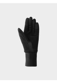 4f - Rękawiczki softshell Touch Screen uniseks - czarne. Kolor: czarny. Materiał: softshell. Sezon: zima. Styl: casual #2