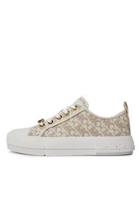 MICHAEL Michael Kors Trampki Evy Lace Up 43H3EYFS1B Beżowy. Kolor: beżowy. Materiał: skóra