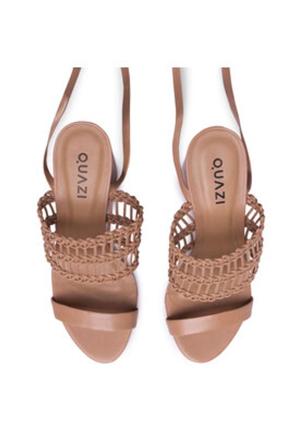 QUAZI Sandały QZ-49-04-000428 Brązowy. Kolor: brązowy. Materiał: skóra