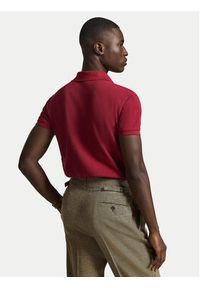 Polo Ralph Lauren Polo 710536856501 Czerwony ciemny Slim Fit. Typ kołnierza: polo. Kolor: czerwony. Materiał: bawełna #2