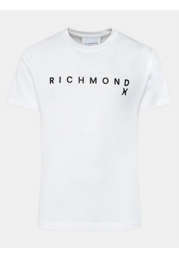 Richmond X T-Shirt Aaron UMP24004TS Biały Regular Fit. Kolor: biały. Materiał: bawełna