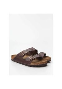 Klapki turystyczne uniseks Birkenstock Arizona 53 Habana. Kolor: brązowy, niebieski. Materiał: guma, syntetyk, materiał