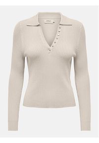 only - ONLY Sweter Minna 15309345 Beżowy Regular Fit. Kolor: beżowy. Materiał: syntetyk #4