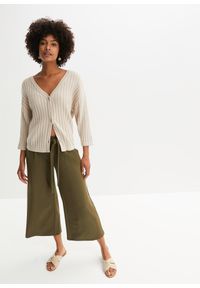 bonprix - Sweter rozpinany boxy. Kolor: szary
