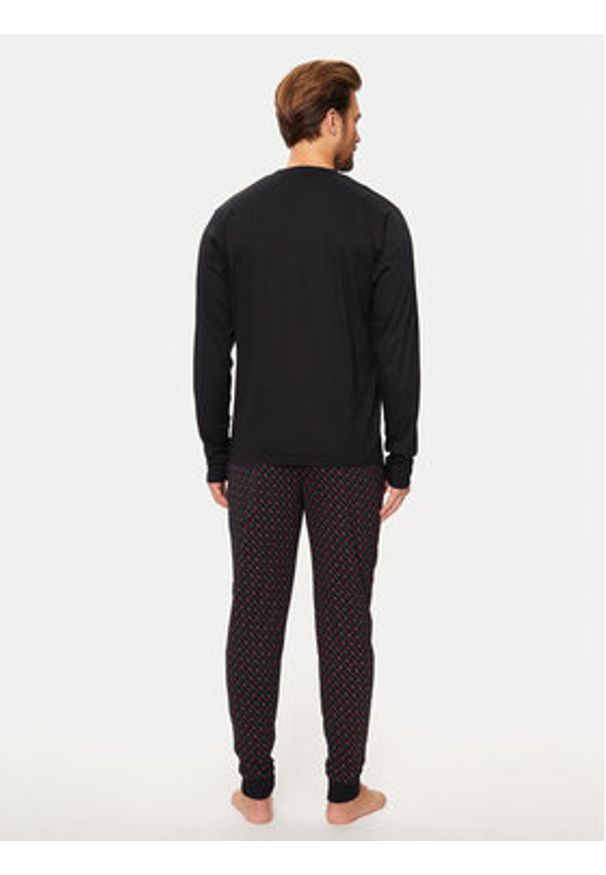BOSS - Boss Piżama 50527344 Czarny Relaxed Fit. Kolor: czarny. Materiał: bawełna