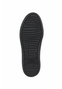 Geox Buty kolor czarny na płaskiej podeszwie. Nosek buta: okrągły. Zapięcie: sznurówki. Kolor: czarny. Materiał: guma. Obcas: na płaskiej podeszwie