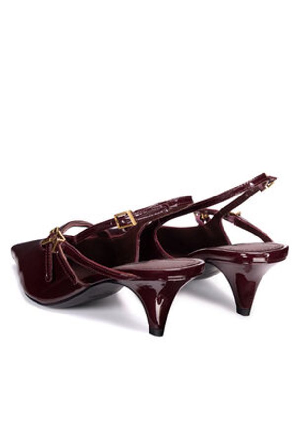 Gino Rossi Czółenka RAFA-116131 Bordowy. Kolor: czerwony. Materiał: lakier, skóra