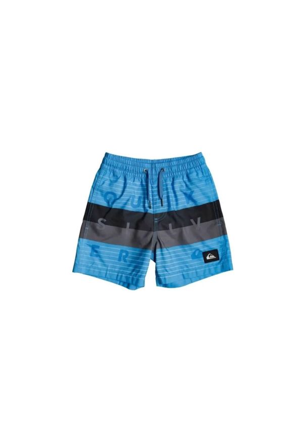 Spodenki kąpielowe dla dzieci Quiksilver Word Block Volley. Kolor: niebieski. Materiał: poliester