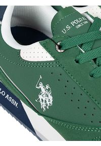 U.S. Polo Assn. Sneakersy "Nobil003" | Nobil003 | Mężczyzna | Zielony. Kolor: zielony. Materiał: skóra ekologiczna, materiał. Wzór: nadruk