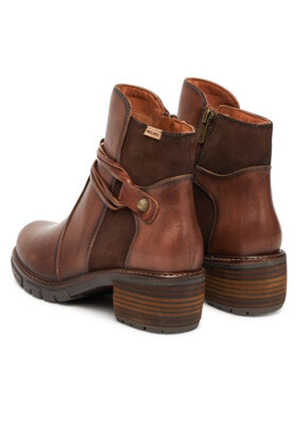 Pikolinos Botki W1T-8906C2 Brązowy. Kolor: brązowy. Materiał: skóra