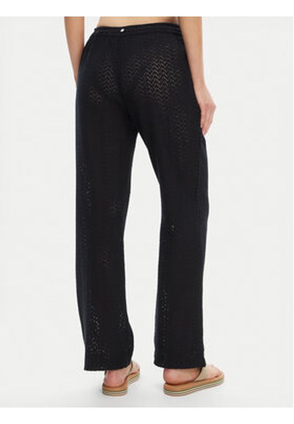 Roxy Spodnie materiałowe ERJX603437 Czarny Regular Fit. Kolor: czarny. Materiał: bawełna