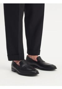 Ryłko - CZARNE MOKASYNY MĘSKIE. Kolor: czarny. Materiał: skóra. Styl: street #1