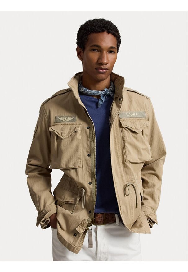 Polo Ralph Lauren Kurtka przejściowa The Iconic Field 710961616500 Beżowy Regular Fit. Typ kołnierza: polo. Kolor: beżowy. Materiał: bawełna