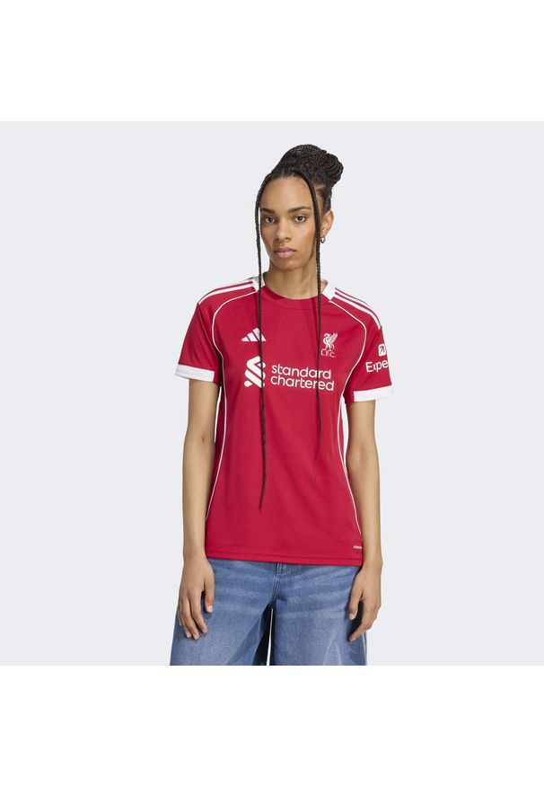 Adidas - Koszulka podstawowa Liverpool FC 25/26. Kolor: czerwony. Długość: długie. Sport: piłka nożna