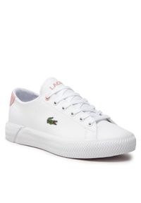 Lacoste Sneakersy Gripshot 0121 1 Cuj 7-42CUJ00011Y9 Biały. Kolor: biały. Materiał: skóra