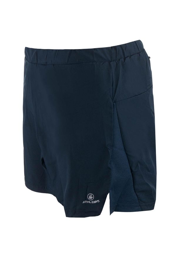 ZFOAM - Krótkie spodenki ATHL DPT Virgilio – Navy. Kolor: niebieski. Materiał: poliester. Długość: krótkie. Sezon: lato. Sport: bieganie