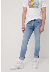 Lee jeansy RIDER LT USED MARVIN męskie. Kolor: niebieski. Styl: klasyczny
