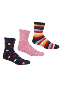 Regatta - Skarpety do chodzenia damskie Cosy Lounge 3-pak. Kolor: niebieski, turkusowy, wielokolorowy. Materiał: bawełna. Sport: turystyka piesza #1