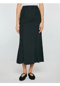 Big-Star - Spódnica damska midi z wiskozy w kropki czarna Carolla 906. Okazja: na co dzień. Kolor: czarny. Materiał: wiskoza. Wzór: kropki. Styl: retro, casual #4