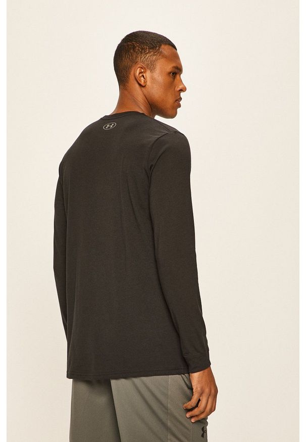 Under Armour - Longsleeve. Kolor: czarny. Materiał: materiał. Długość rękawa: długi rękaw