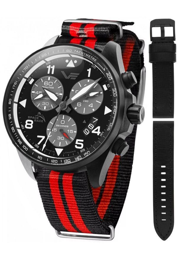 Zegarek męski Vostok Europe 6S30-325C744NBR czarny. Kolor: czarny