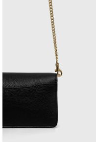 Coach torebka skórzana Tabby Chain Clutch kolor czarny. Kolor: czarny. Materiał: skórzane. Rodzaj torebki: na ramię #3