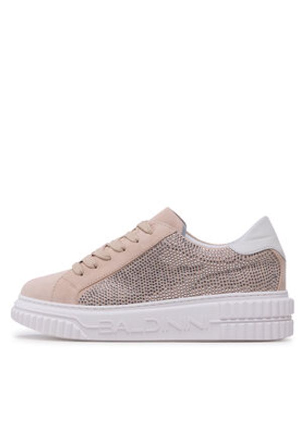 Baldinini Sneakersy D3E330P1CRNPTDLT Beżowy. Kolor: beżowy. Materiał: zamsz, skóra