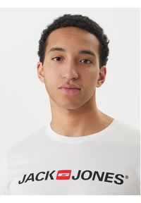 Jack & Jones T-Shirt Corp Logo 12137126 Biały Slim Fit. Kolor: biały. Materiał: bawełna #7