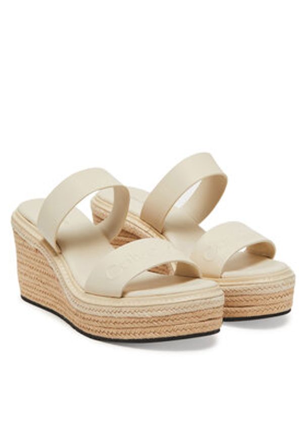 Calvin Klein Espadryle Wedge Sandal 50 - He HW0HW02375 Écru. Materiał: skóra