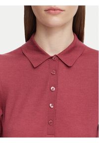 BOSS Polo Fidenka 50545015 Czerwony Regular Fit. Typ kołnierza: polo. Kolor: czerwony. Materiał: wełna #3