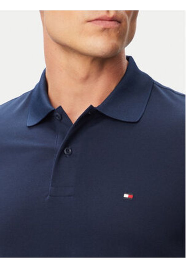 TOMMY HILFIGER - Tommy Hilfiger Polo Performance MW0MW37309 Granatowy Regular Fit. Typ kołnierza: polo. Kolor: niebieski. Materiał: bawełna