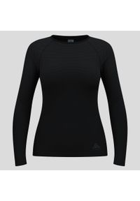 Bluza termoaktywna damska Odlo Performance Light Eco BL Top Crew Neck LS. Kolor: wielokolorowy, czarny, szary