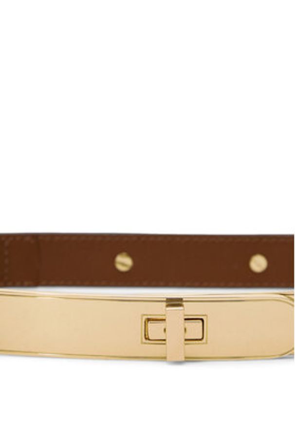 Lauren Ralph Lauren - LAUREN RALPH LAUREN Pasek Damski 412873120004 Brązowy. Kolor: brązowy. Materiał: skóra