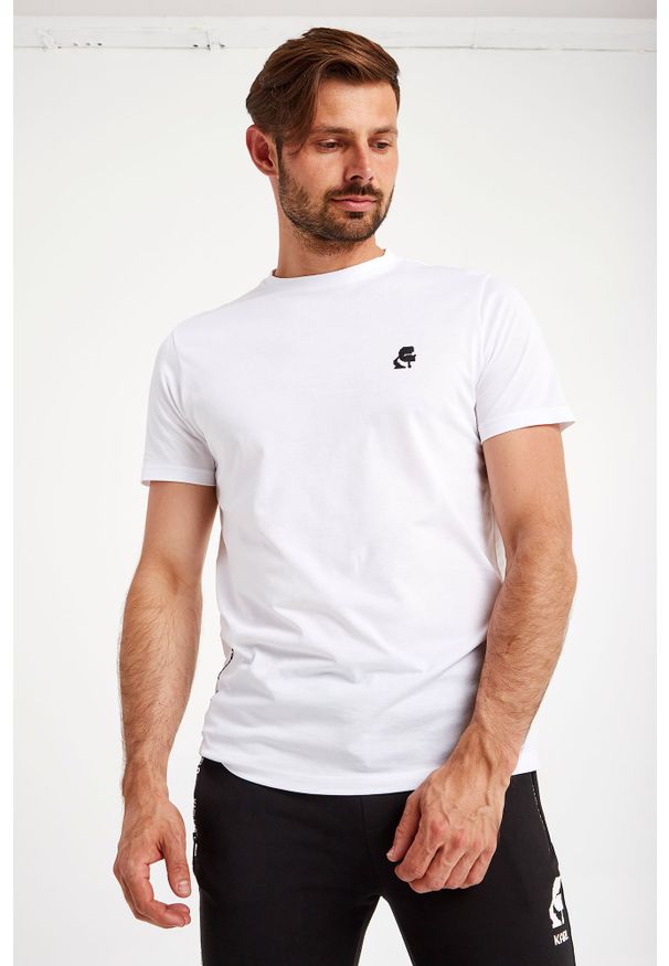 Karl Lagerfeld - T-SHIRT KARL LAGERFELD. Materiał: guma. Wzór: aplikacja