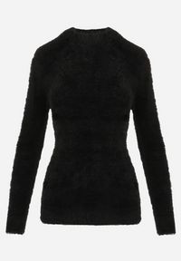 Born2be - Czarny Sweter Wełniany z Alpaką Ithei. Kolor: czarny. Materiał: wełna. Długość rękawa: długi rękaw. Długość: długie. Wzór: jednolity. Sezon: zima. Styl: klasyczny #4