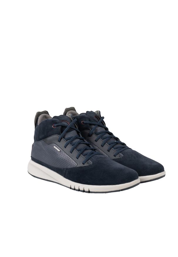 Geox Sneakersy "Aerantis A" | U947FA 02243 | Mężczyzna | Granatowy. Nosek buta: okrągły. Kolor: niebieski. Materiał: skóra