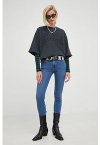 G-Star RAW - G-Star Raw longsleeve damski kolor zielony. Okazja: na co dzień. Kolor: zielony. Materiał: bawełna, dzianina. Długość rękawa: długi rękaw. Styl: casual #4