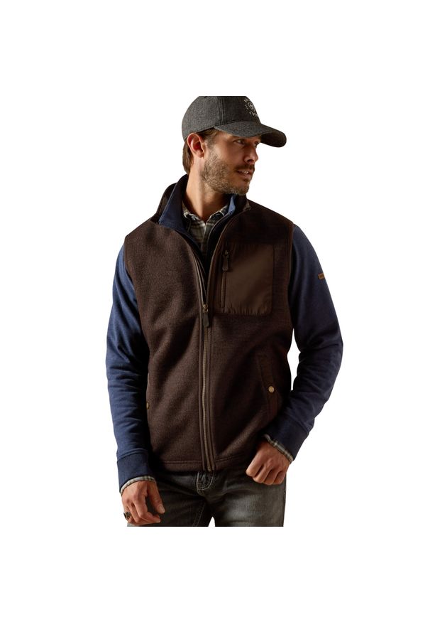 Sweter bez rękawów Ariat Millbrae. Kolor: brązowy. Długość rękawa: bez rękawów