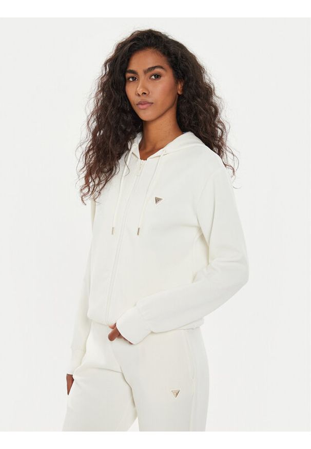Guess Bluza V4YQ06 KCAY2 Écru Regular Fit. Materiał: syntetyk