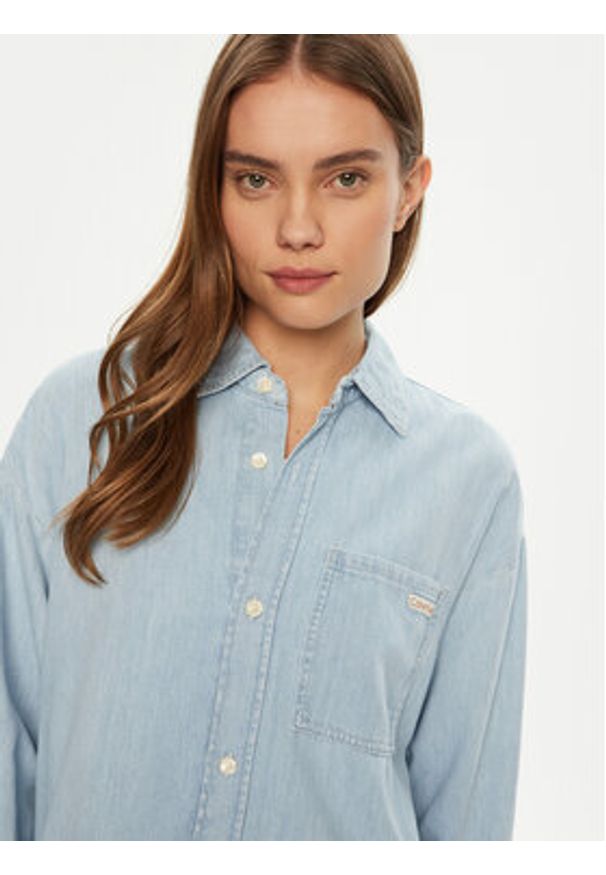Calvin Klein Jeans Sukienka jeansowa J20J225472 Niebieski Loose Fit. Kolor: niebieski. Materiał: lyocell