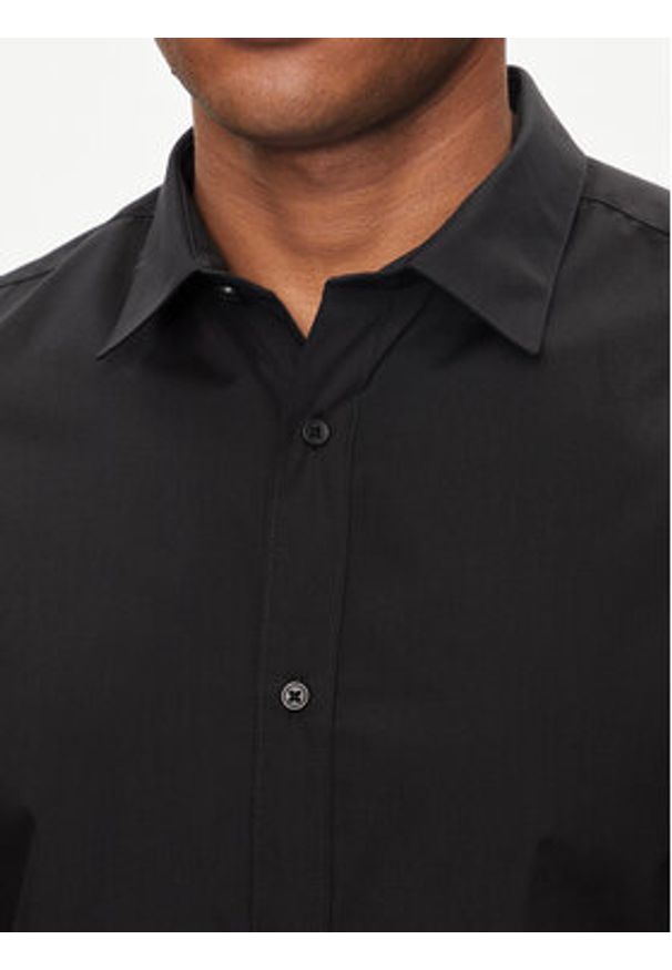 Jack & Jones - Jack&Jones Koszula Joe 12195062 Czarny Slim Fit. Kolor: czarny. Materiał: bawełna, syntetyk